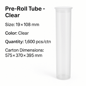 Tubes 19*108MM Clear Plastic Tube