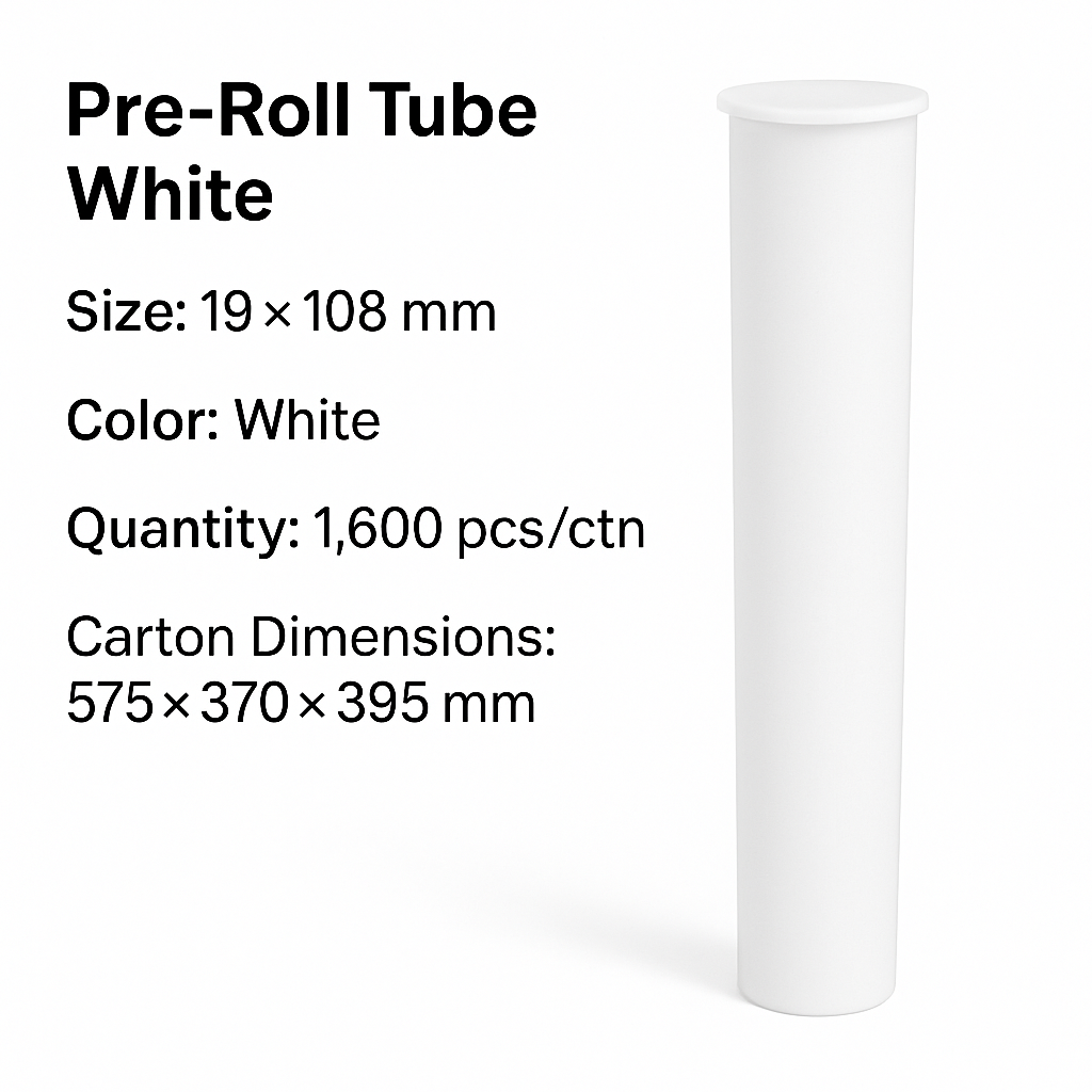 Tubes 19*108MM White Plastic Tube