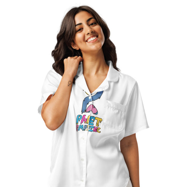 All-over print women’s short sleeve pajama top - Image 4