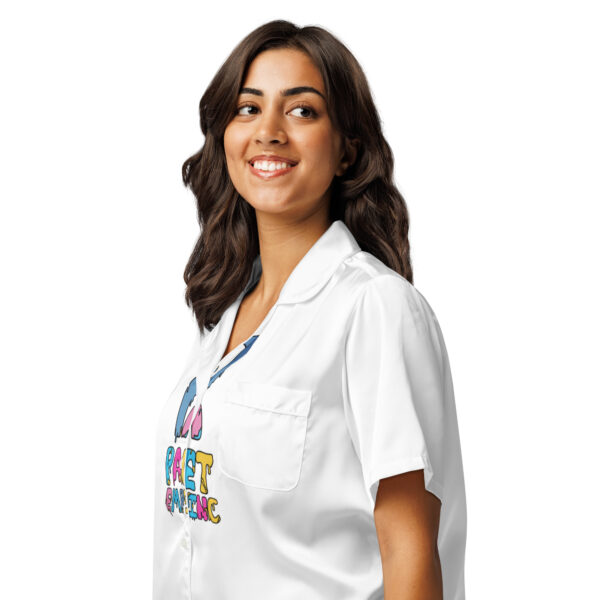 All-over print women’s short sleeve pajama top - Image 3